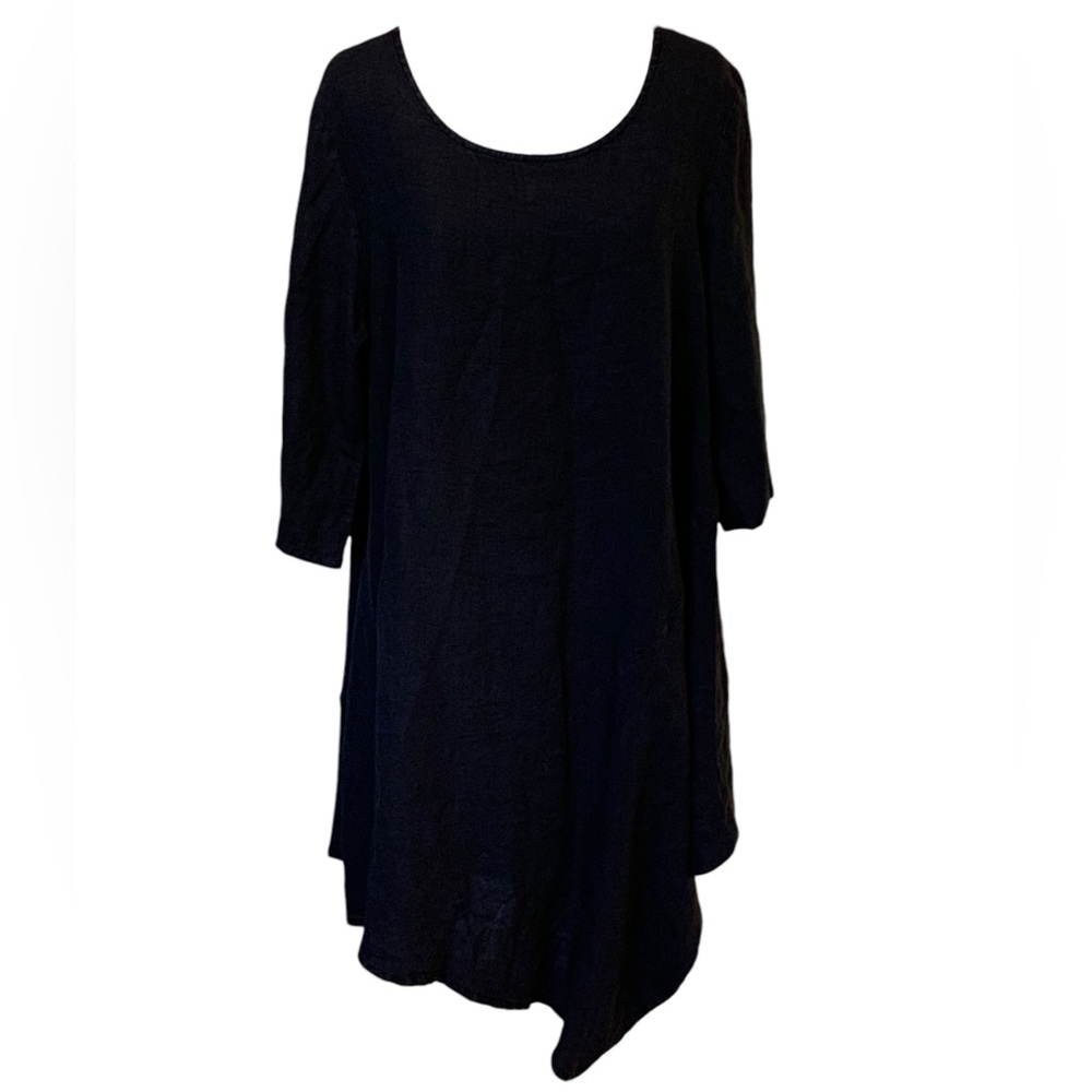 Bryn Walker Nadia asymmetrical Linen Dress size L